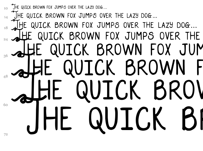 DJB Holly Enchanted font waterfall
